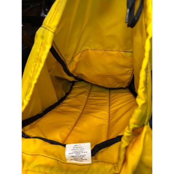Vintage LL Bean Continental Backpack Rucksack Yellow Blue 90s Hiking - Picture 16 of 16